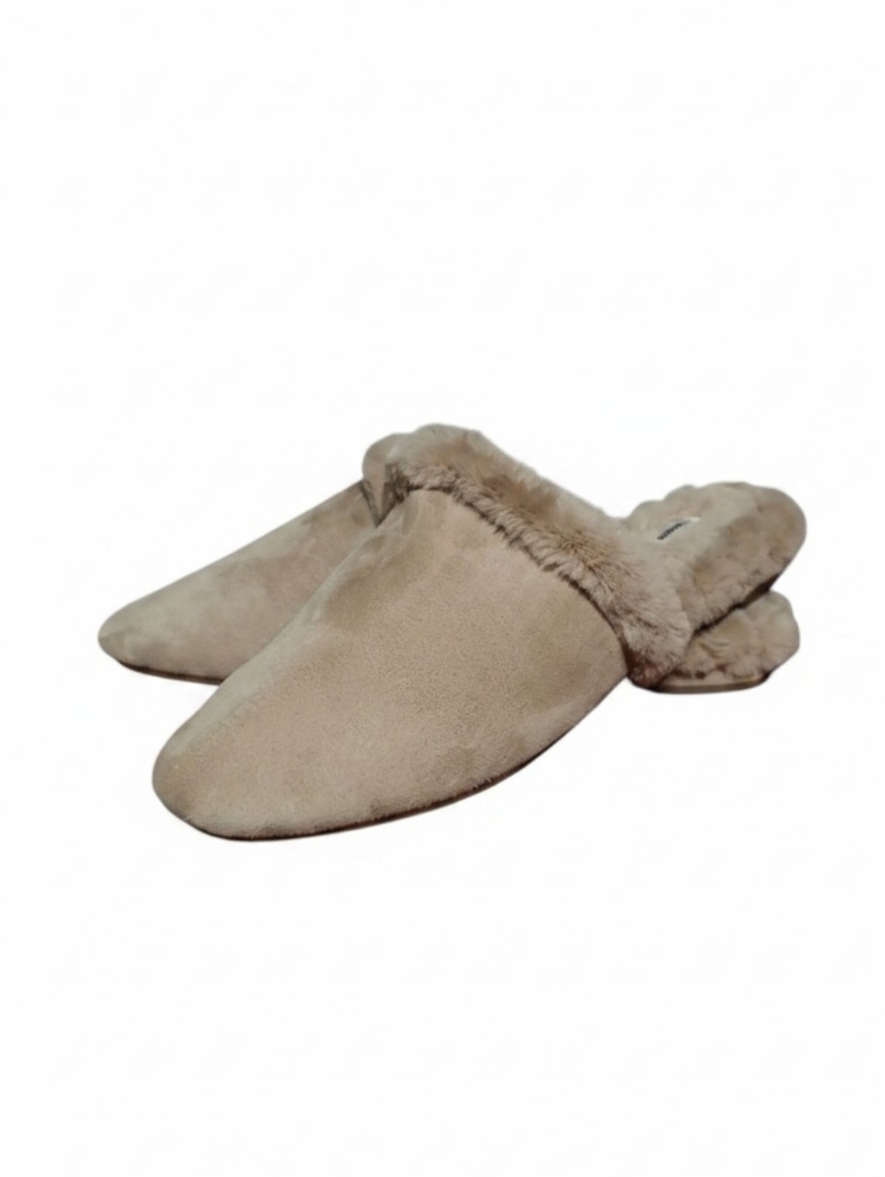 Birdies Cozy Tan Faux Fur Lined Suede Leather Flats